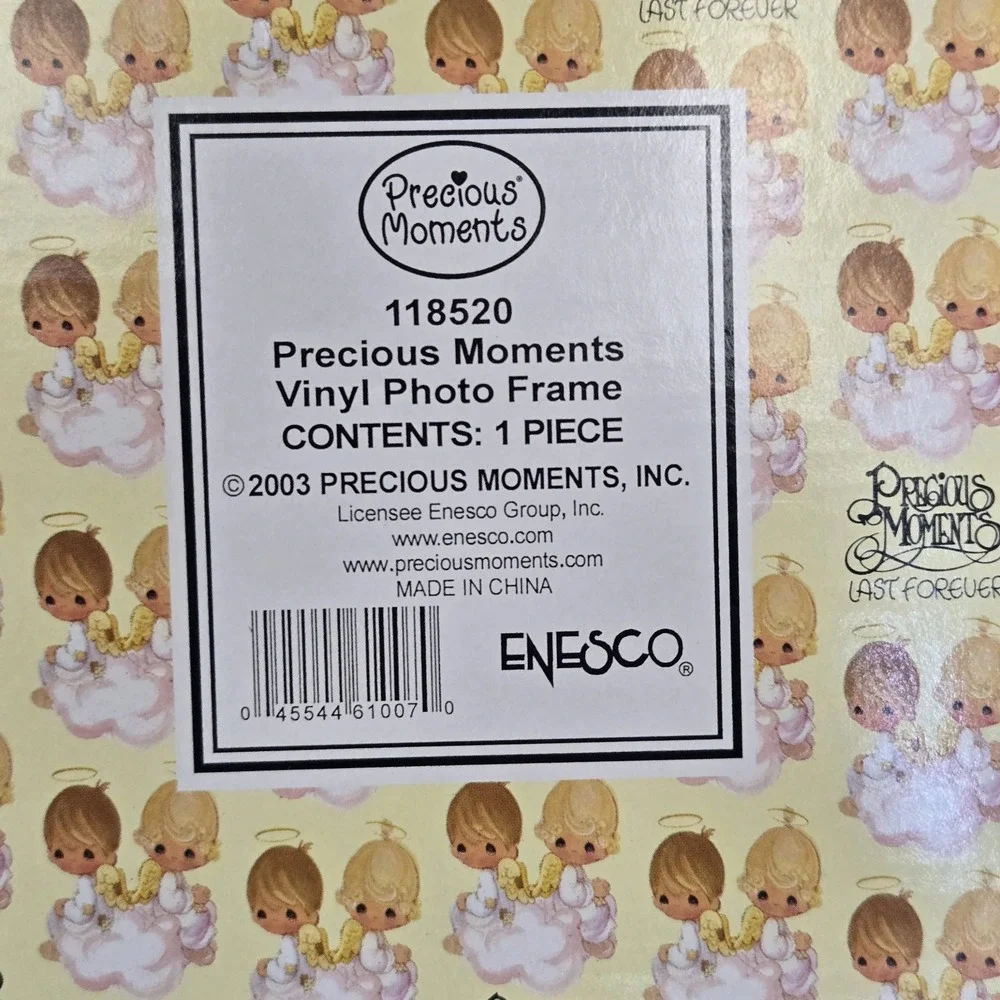 Precious Moments Vinyl Photo Frame 118520 w/Box 4.5x 3